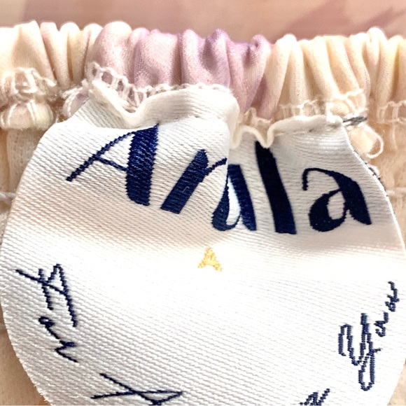 Arula Cream and Purple Smocked Tulle Mesh Floral Dress. - Picture 9 of 9